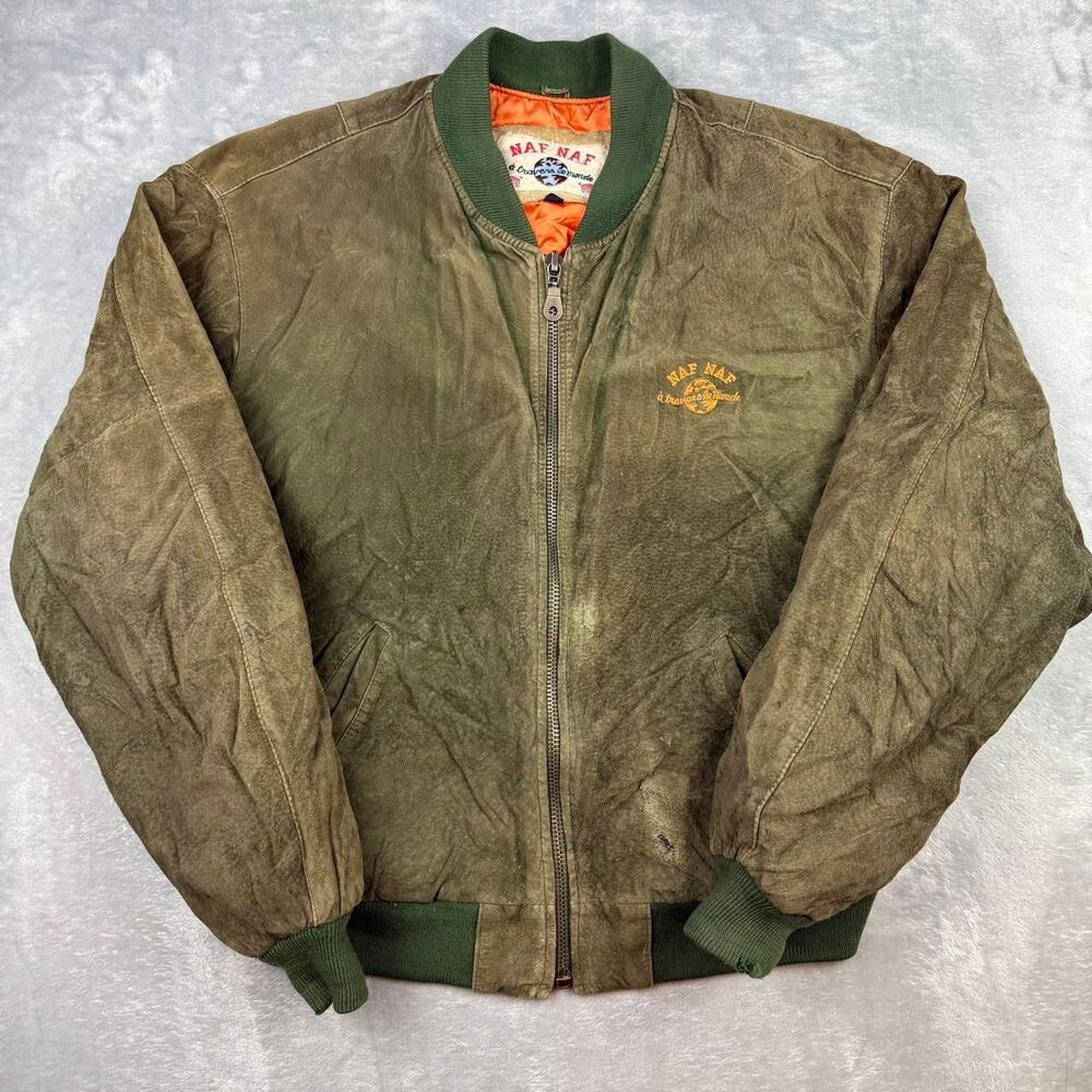 Naf-naf Men's Green and Khaki Jacket